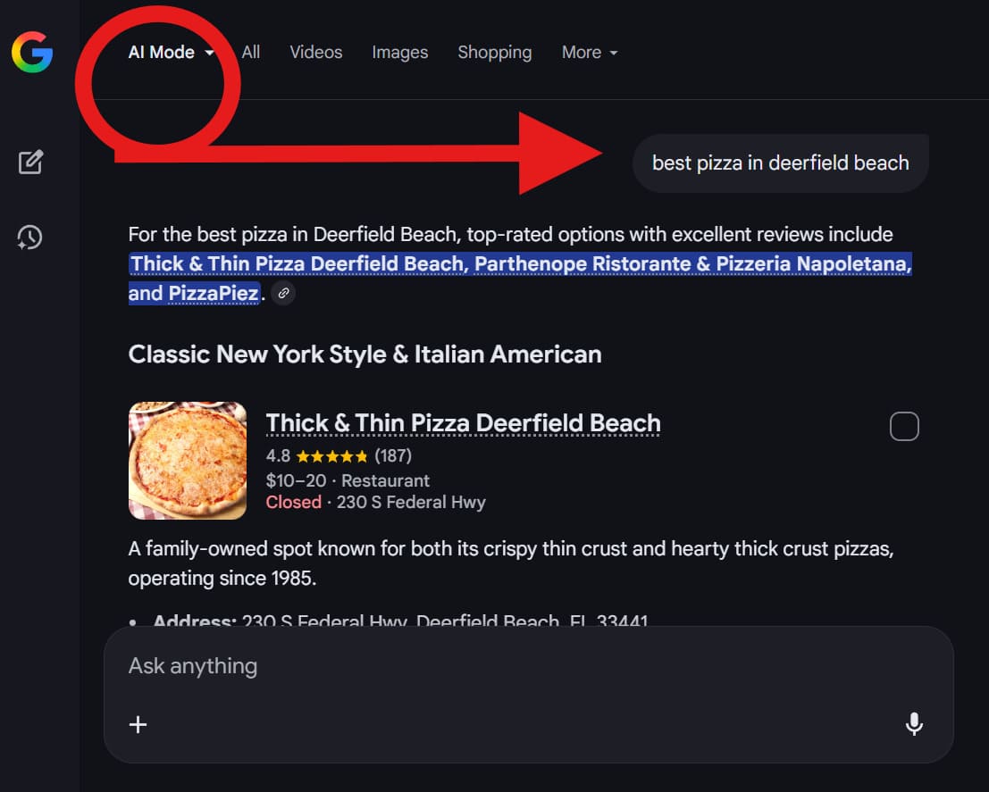 How to Obtain Organic Page One Position One Results. AI and Organic National SERP
