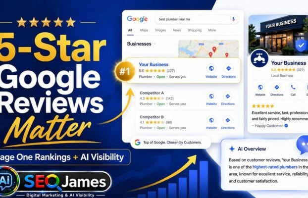 How Important Are Five-Star Verified Google Reviews for Page One Rankings and AI Search Visibility?